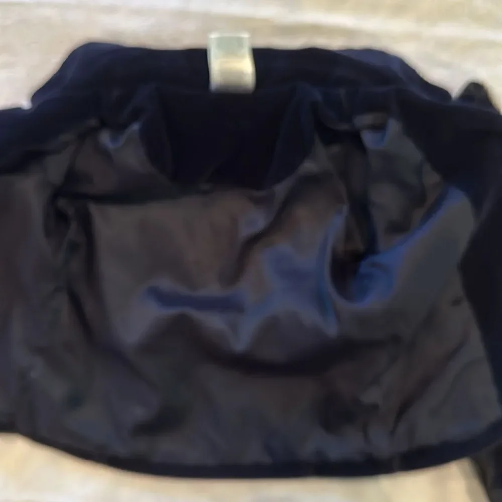 Disney Frozen II Girls Biker Jacket Velvet Elsa Size 3T Navy Blue